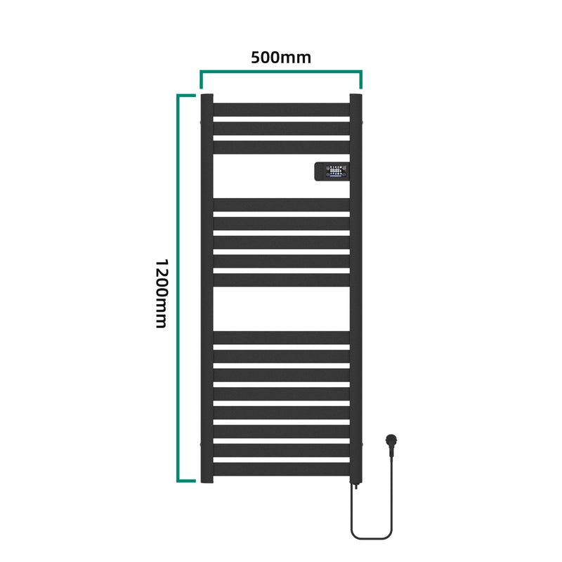 Méretrajz Elektromos törölközőszárító radiátor Ringebu 120x50cm több színben [pro.tec]