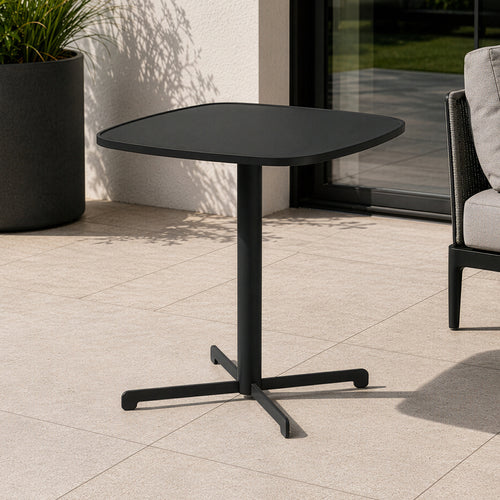 Kültéri bisztróasztal Foggia 75x70x70 cm acél antracitszürke [casa.pro]