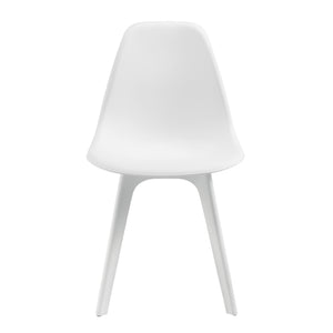  [en.casa]® Étkezőgarnitúra étkezőasztal 120cm x 60cm x 75cm székekkel étkező szett konyhai asztal 4 műanyag székkel 83x54x48 cm