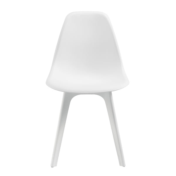  [en.casa]® Étkezőgarnitúra étkezőasztal 120cm x 60cm x 75cm székekkel étkező szett konyhai asztal 4 műanyag székkel 83x54x48 cm