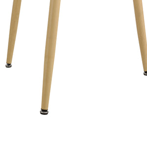 3 személyes étkezőasztal ABNA-061x négyszögletes/lekerekített asztallappal fehér-bükkfa [en.casa] 