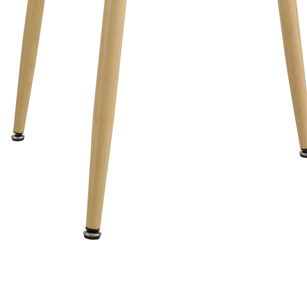 3 személyes étkezőasztal ABNA-061x négyszögletes/lekerekített asztallappal fehér-bükkfa [en.casa] 