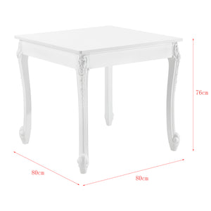 Étkezőasztal  Lüneburg 2 vagy 4 személyes konyhaasztal asztallap MDF asztalláb műanyag fehér több méretben [en.casa]® 
