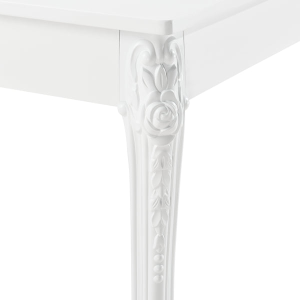 Étkezőasztal  Lüneburg 2 vagy 4 személyes konyhaasztal asztallap MDF asztalláb műanyag fehér több méretben [en.casa]® 