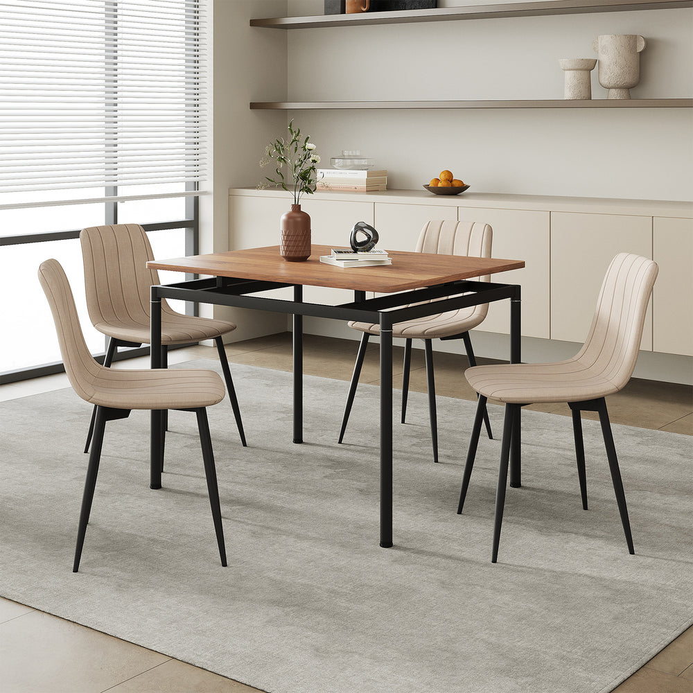 Étkezőgarnitúra Hemnes 4 személyes tölgyfa hatású/világosbarna [en.casa]