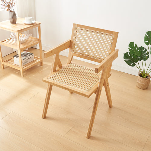 Étkezőszék Asikkala 79x50x50cm bambusz/rattan hatás [en.casa] - premiumXL