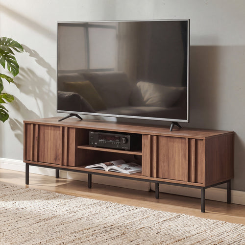 TV szekrény Kilmandar 160x40x49 cm diófa hatású [en.casa]