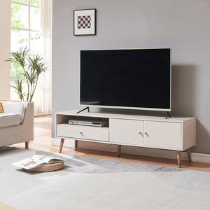 TV-szekrény Hallevil 150x39x45 cm fehér [en.casa] - premiumXL