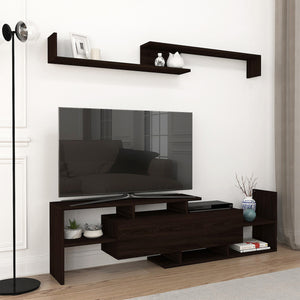 TV-szekrény falipolccal Liksefte 154x28x42 cm [en.casa]