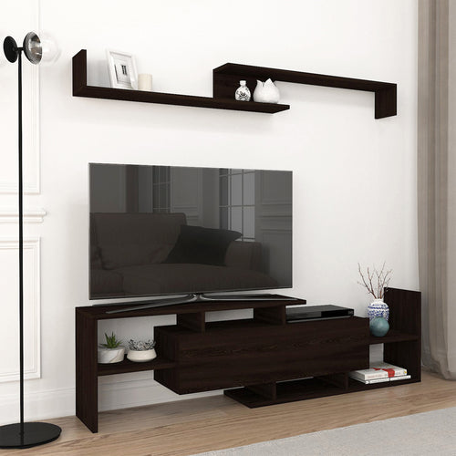 TV-szekrény falipolccal Liksefte 154x28x42 cm [en.casa]