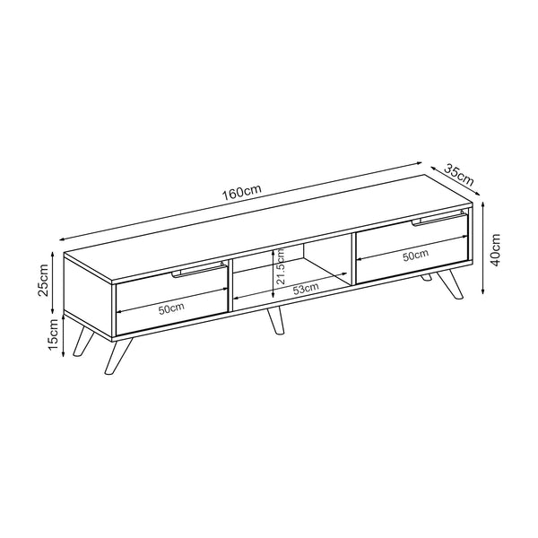 TV-szekrény Kullila 160x35x40 cm [en.casa]