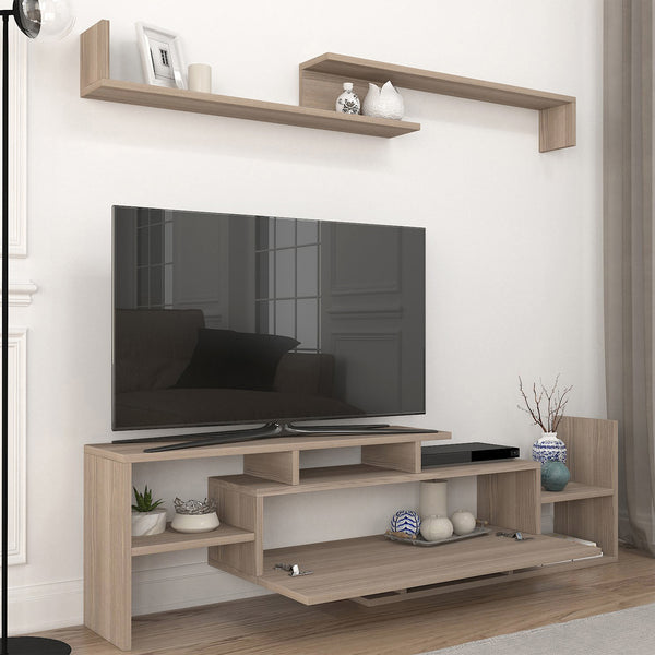 TV-szekrény falipolccal Liksefte 154x28x42 cm [en.casa]