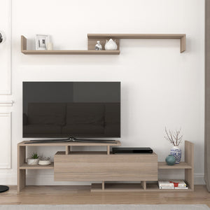 TV-szekrény falipolccal Liksefte 154x28x42 cm [en.casa]