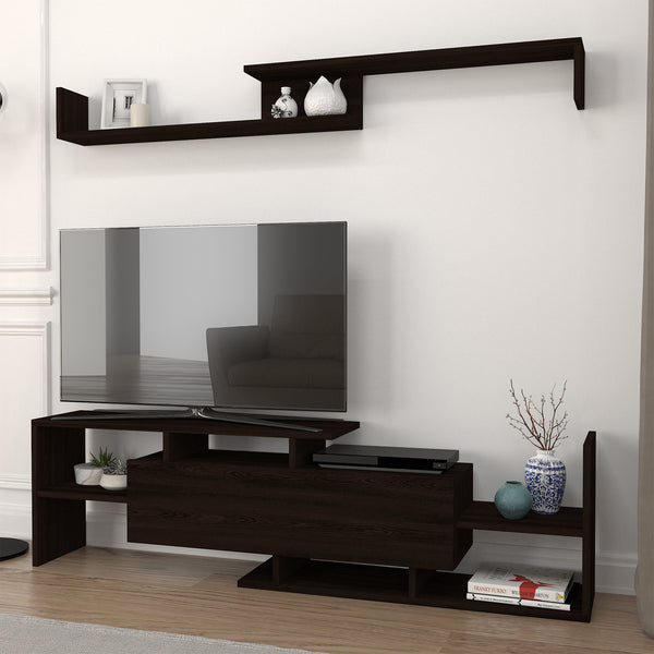 TV-szekrény falipolccal Liksefte 154x28x42 cm [en.casa]