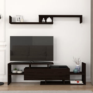 TV-szekrény falipolccal Liksefte 154x28x42 cm [en.casa]