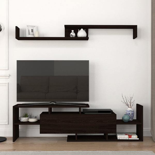 TV-szekrény falipolccal Liksefte 154x28x42 cm [en.casa]