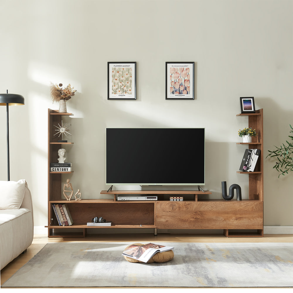 TV-szekrény oldalsó polcokkal Rauki 233x31x141 cm [en.casa]