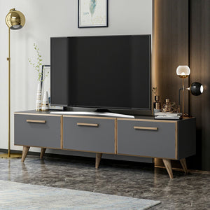 TV-állvány Brønderslev 45x160x37 cm forgácslap több színben [en.casa] 