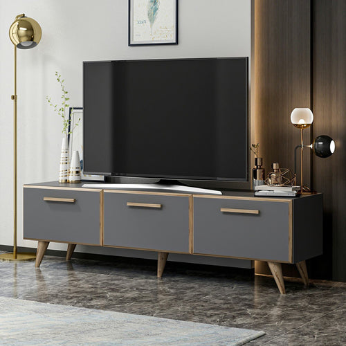 TV-állvány Brønderslev 45x160x37 cm forgácslap több színben [en.casa] 