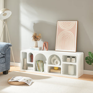 TV-asztal Vågå 140x40x48 cm fehér [en.casa] - premiumXL