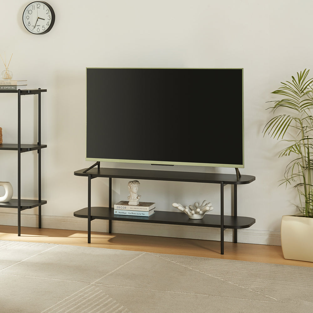 TV-asztal Samnanger 120x40x45 cm fekete [en.casa] - premiumXL
