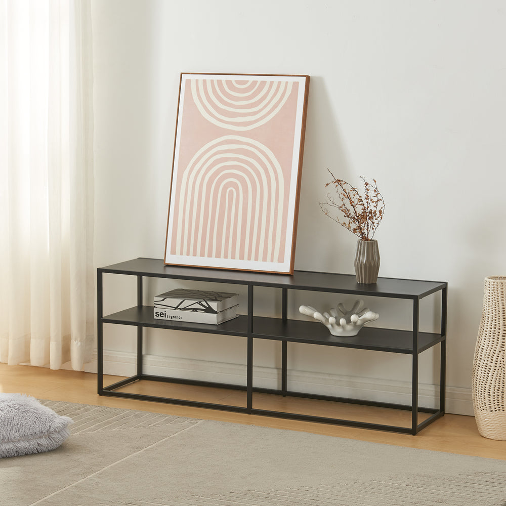 TV állvány Solund 120x30x46cm fekete [en.casa]