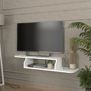 TV - fali alacsony szekrény Kershaby 120x30x19 cm fehér [en.casa] - premiumXL