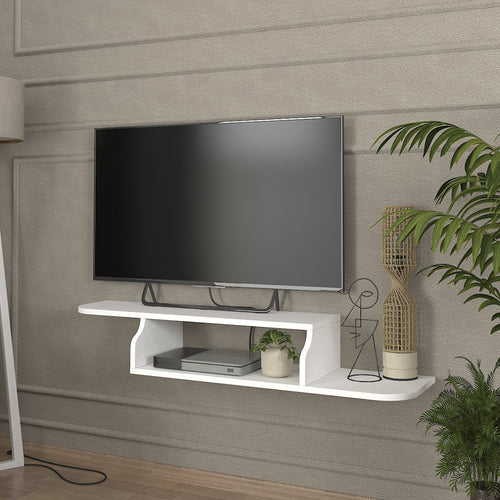 TV - fali alacsony szekrény Kershaby 120x30x19 cm fehér [en.casa] - premiumXL