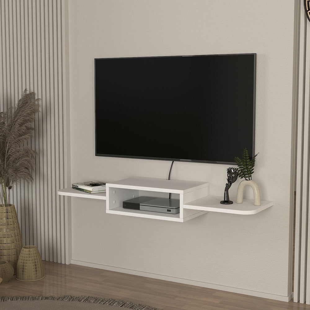 TV - fali alacsony szekrény Tar 115x30x16 cm fehér [en.casa] - premiumXL