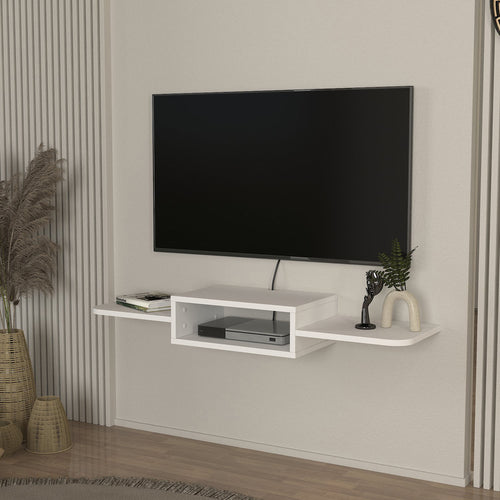 TV - fali alacsony szekrény Tar 115x30x16 cm fehér [en.casa] - premiumXL
