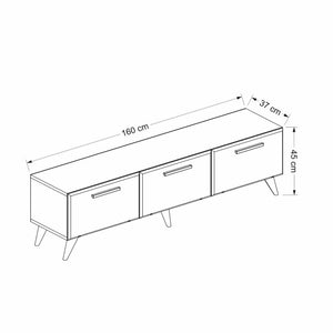 TV-állvány Brønderslev 45x160x37 cm forgácslap több színben [en.casa] 