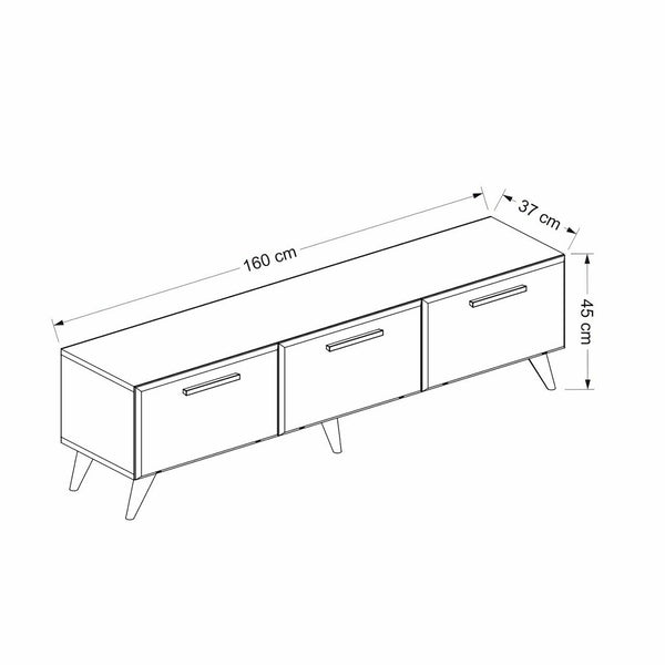 TV-állvány Brønderslev 45x160x37 cm forgácslap több színben [en.casa] 