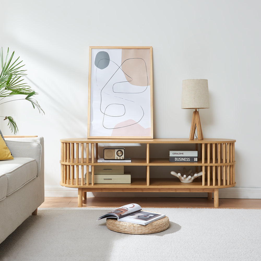 TV asztal Jarvenpaa bambusz [en.casa]