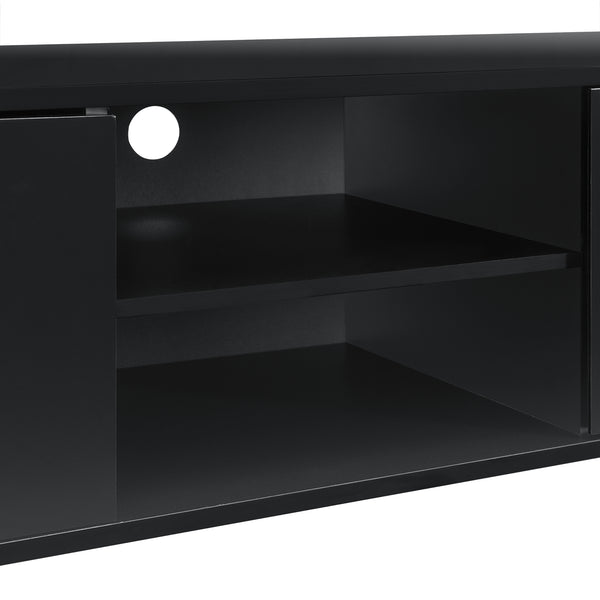 TV-szekrény 34,5x120x40 cm fehér vagy fekete fényes [en.casa]