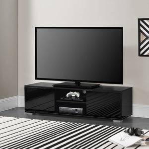 TV-szekrény 34,5x120x40 cm fehér vagy fekete fényes [en.casa]