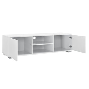 TV-szekrény 34,5x120x40 cm fehér vagy fekete fényes [en.casa]