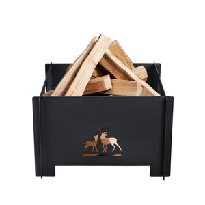 Kerti tűzrakóhely Etnedal 25 x 40 x 40 cm fém fekete [casa.pro]