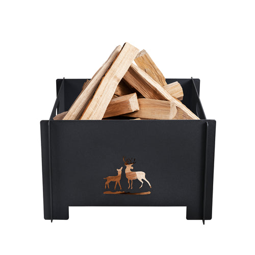 Kerti tűzrakóhely Etnedal 25 x 40 x 40 cm fém fekete [casa.pro]