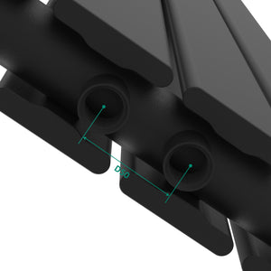 Kétrétegű design radiátor Nore fekete 180x30cm, 1122W [neu.haus]