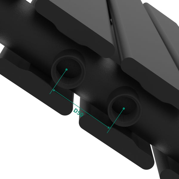 Kétrétegű design radiátor Nore fekete 60x60cm, 809W [neu.haus]