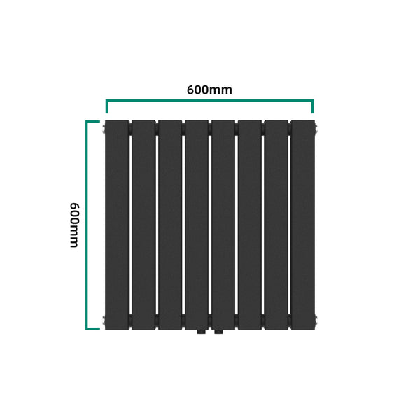 Egyrétegű design radiátor Nore fekete 60x60cm, 459W [neu.haus]