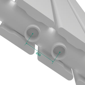 Kétrétegű design radiátor Nore fehér 160x30cm, 1006W [neu.haus]