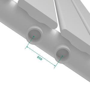Egyrétegű design radiátor Nore fehér 160x30cm, 540W [neu.haus]