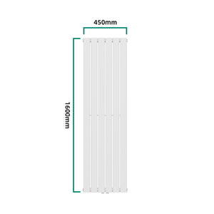Egyrétegű design radiátor Nore fehér 160x45cm, 790W [neu.haus]