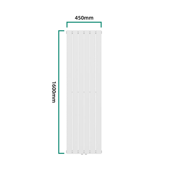 Egyrétegű design radiátor Nore fehér 160x45cm, 790W [neu.haus]