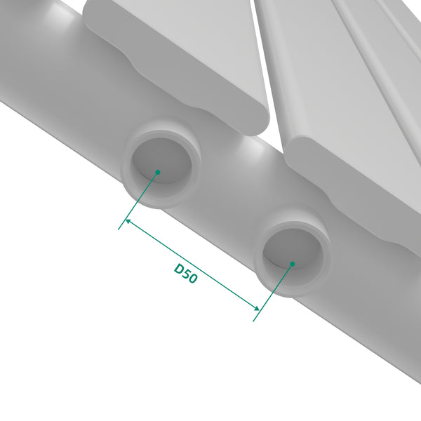 Egyrétegű design radiátor Nore fehér 160x45cm, 790W [neu.haus]