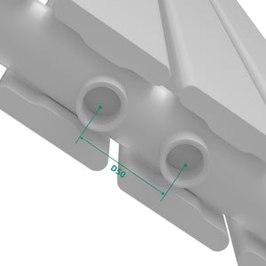 Kétrétegű design radiátor Nore fehér 180x30cm, 1122W [neu.haus]