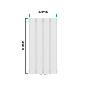 Egyrétegű design radiátor Nore fehér 60x30cm, 249W [neu.haus]