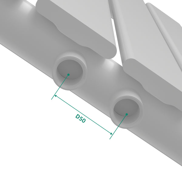 Egyrétegű design radiátor Nore fehér 60x60cm, 459W [neu.haus]
