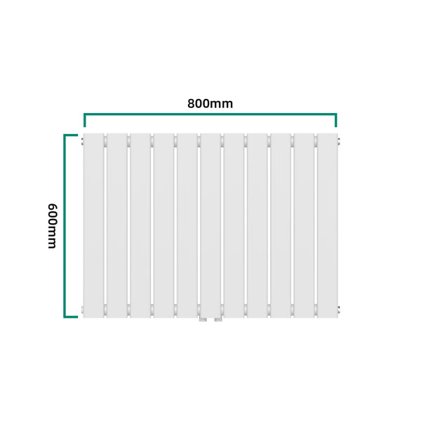 Egyrétegű design radiátor Nore fehér 60x80cm, 616W [neu.haus]
